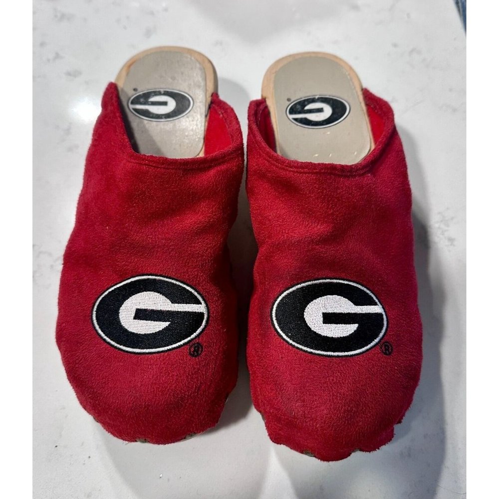 RARE Georgia Bulldog Football Women's Clogs Leather-like Size 7